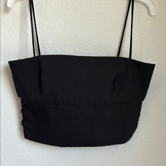 Zara Black Sleeveless Fitted Crop Camisole - Picture 5 of 9